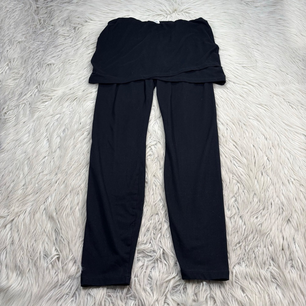 Cabincore Women's S Black Mid-Rise Black Crossover Skirted Jersey Knit M'Legging